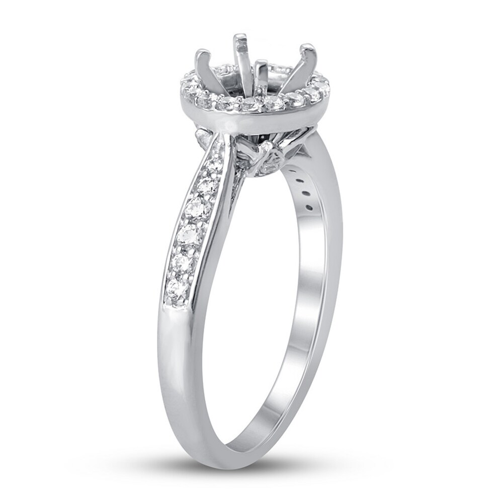 Diamond Ring Setting 1/3 ct tw Round Platinum mrrFnVHs