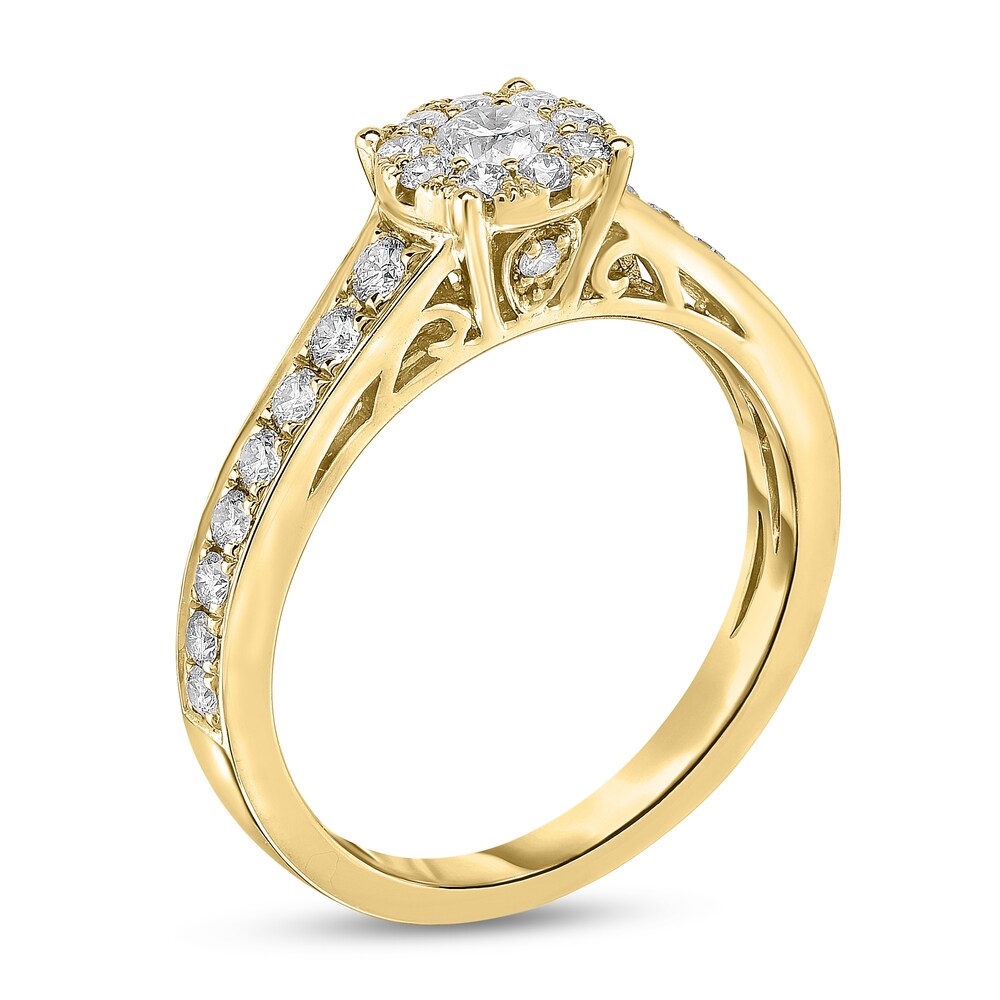 Diamond Ring 5/8 ct tw Round 14K Yellow Gold n9qGaFxZ