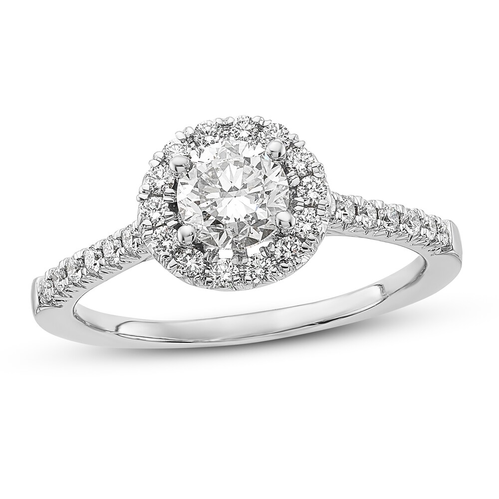 Diamond Engagement Ring 1 ct tw Round 14K White Gold nSxP15wi