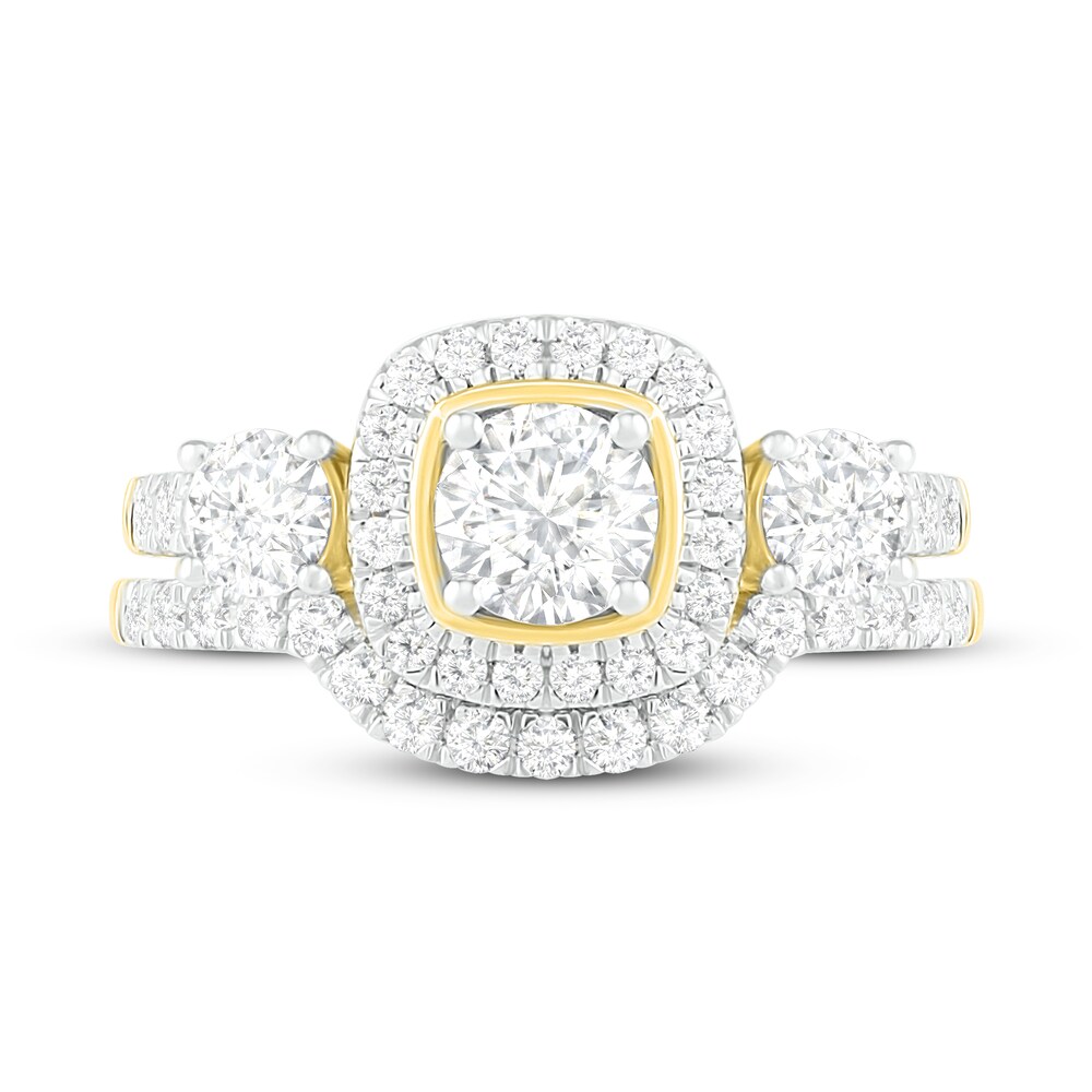 Diamond Bridal Set 1-1/2 ct tw Round 14K Yellow Gold nscTwRzv