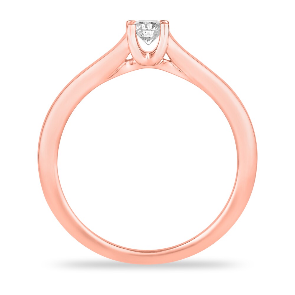 Diamond Solitaire Engagement Ring 1/4 ct tw Princess-cut 14K Rose Gold (I2/I) nuqWlQAH