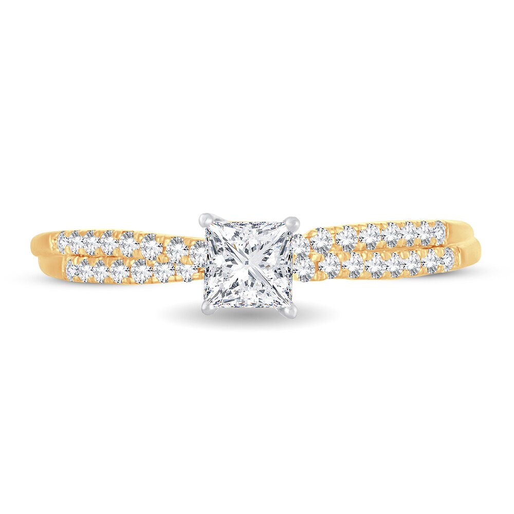 Diamond Ring 1/2 ct tw Princess 14K Yellow Gold nxKHjffP