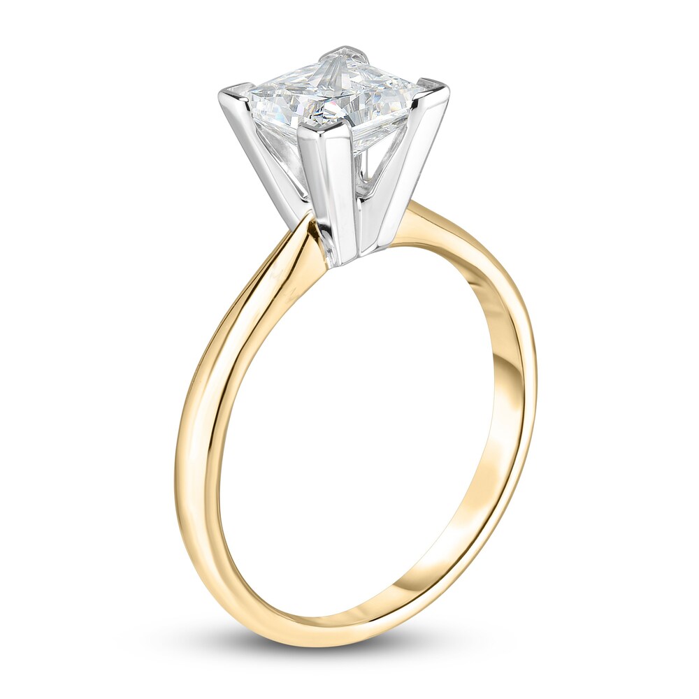 Diamond Solitaire Engagement Ring 1 ct tw Princess 14K Yellow Gold (I2/I) o0a0Rnyd