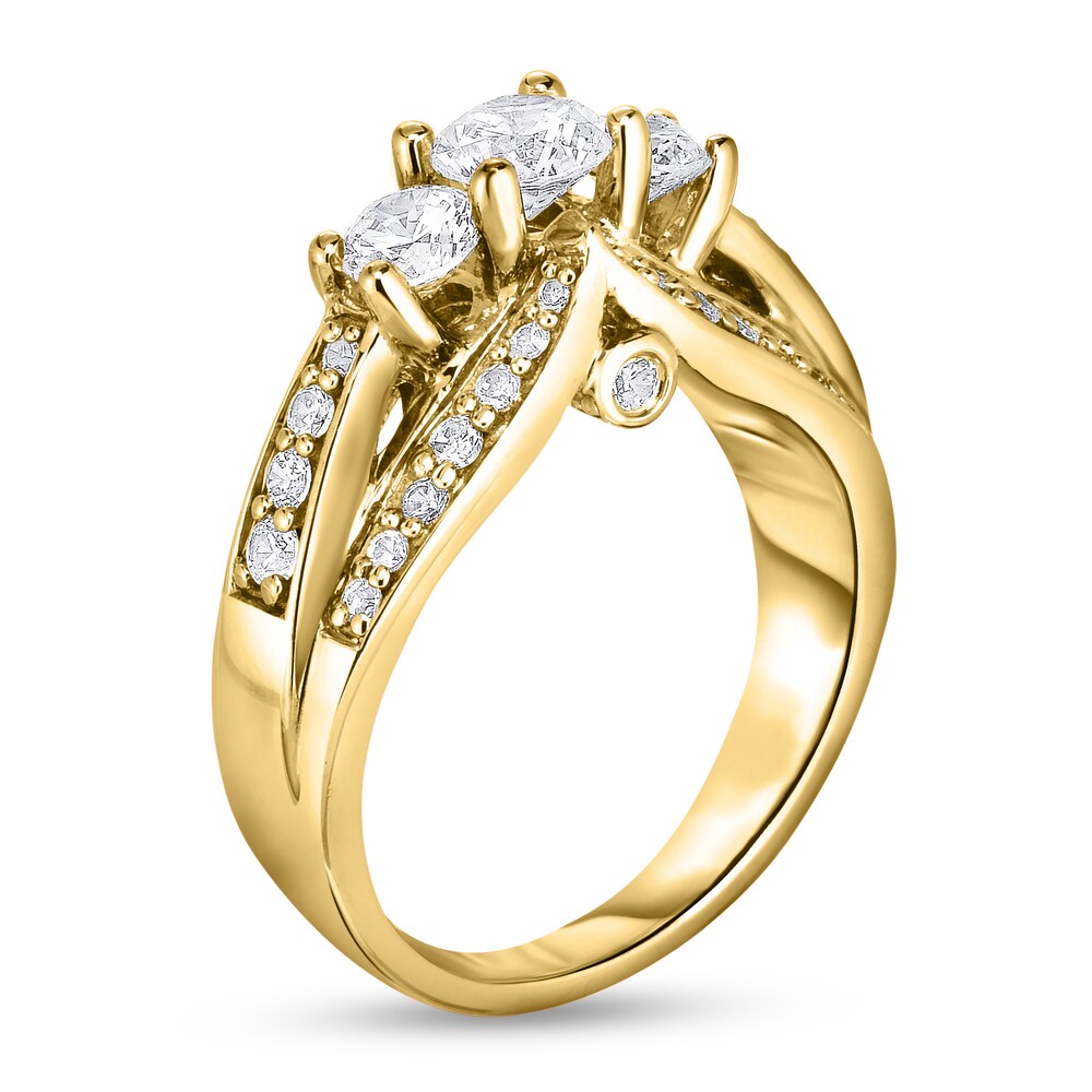 Diamond Ring 1-1/2 ct tw Round 14K Yellow Gold o3Ylxj3l