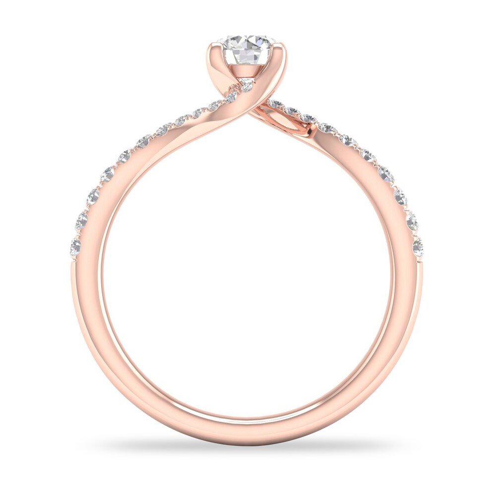 Diamond Ring 1/2 ct tw Round-cut 14K Rose Gold oCfdEClo