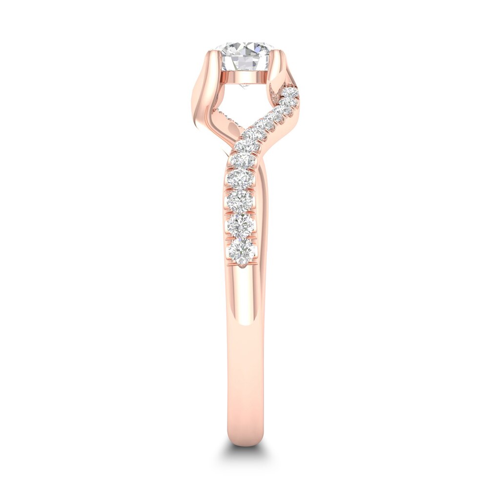 Diamond Ring 1/2 ct tw Round-cut 14K Rose Gold oCfdEClo