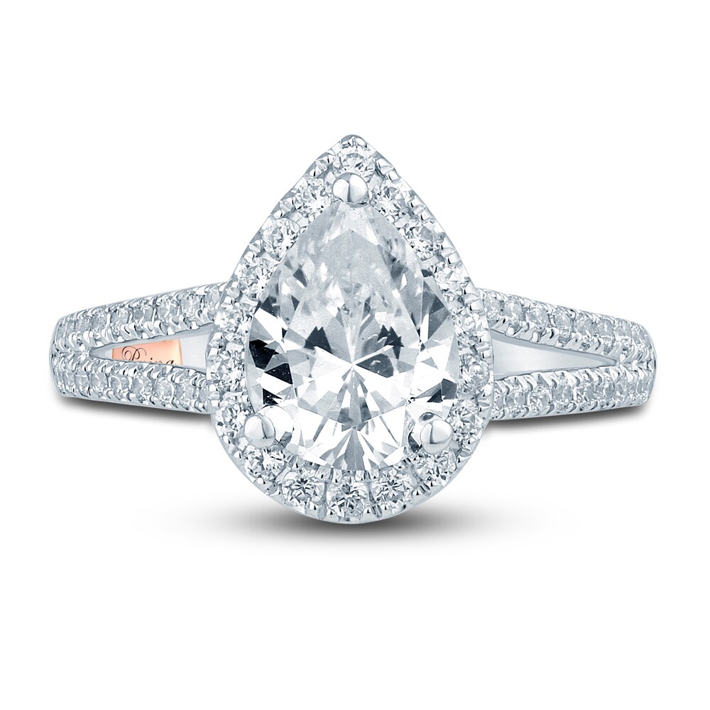 Pnina Tornai Lab-Created Diamond Engagement Ring 2-1/2 ct tw Pear/Round 14K White Gold oT3B0L3v