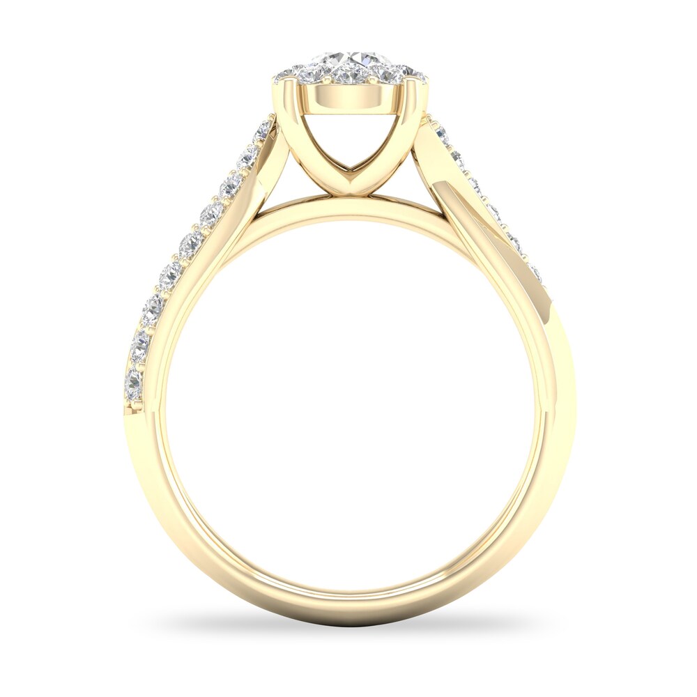 Diamond Ring 3/4 ct tw Round-cut 14K Yellow Gold oXYuahCF