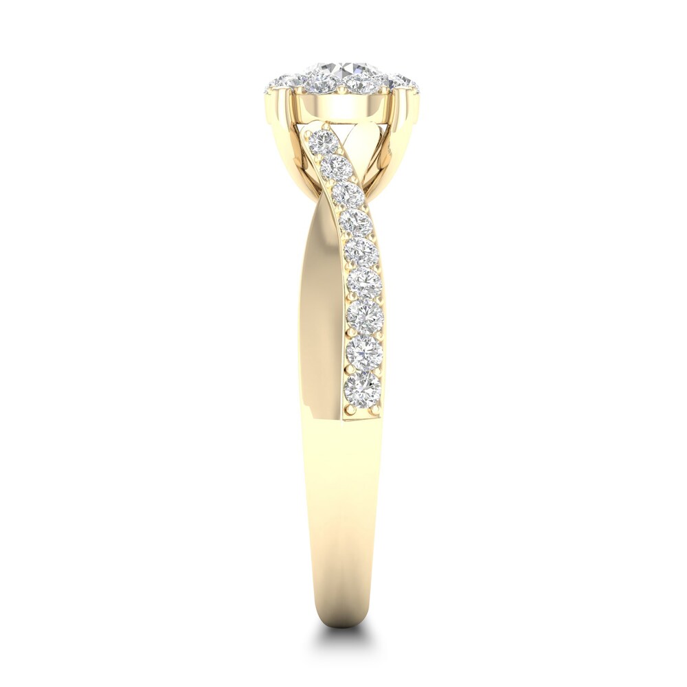 Diamond Ring 3/4 ct tw Round-cut 14K Yellow Gold oXYuahCF