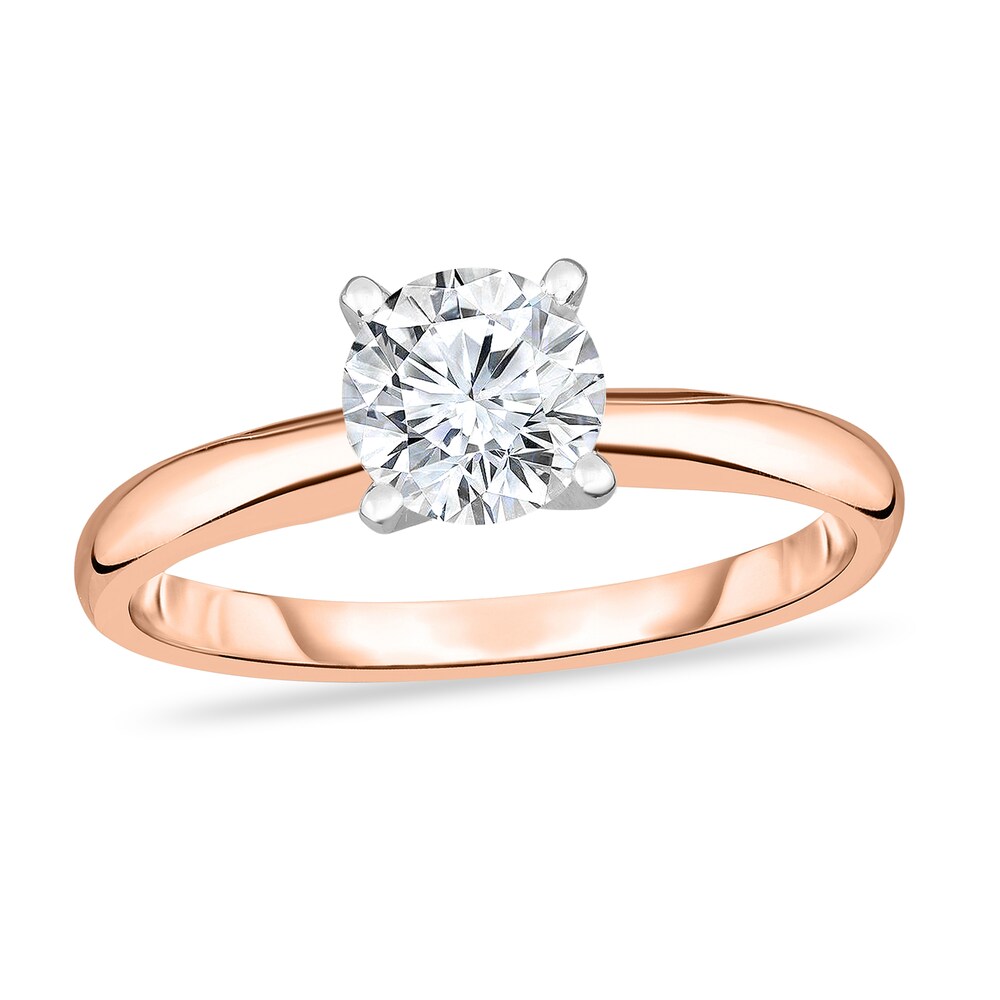 Diamond Solitaire Ring 1/3 ct tw Round 14K Rose Gold (I1/I) odmieb4x [odmieb4x]