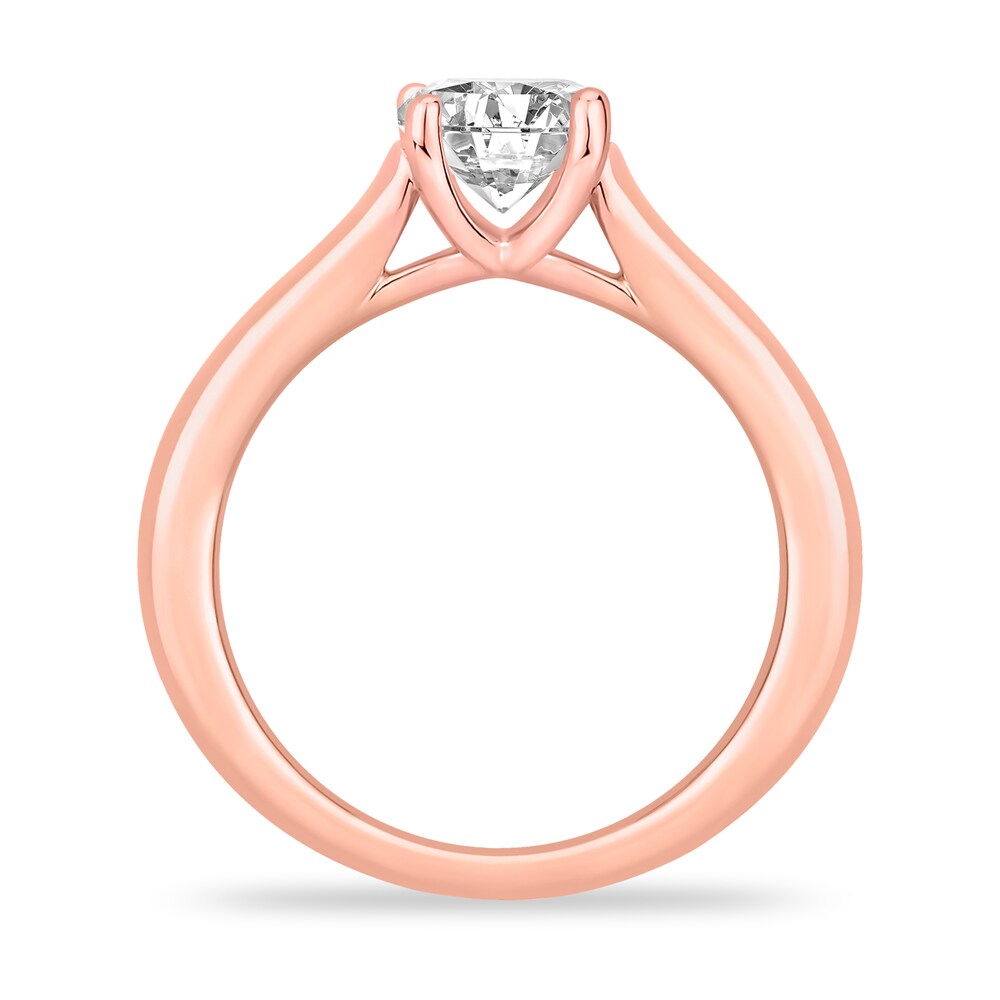 Diamond Solitaire Engagement Ring 1 ct tw Round-cut 14K Rose Gold (I2/I) ofkaXsR1