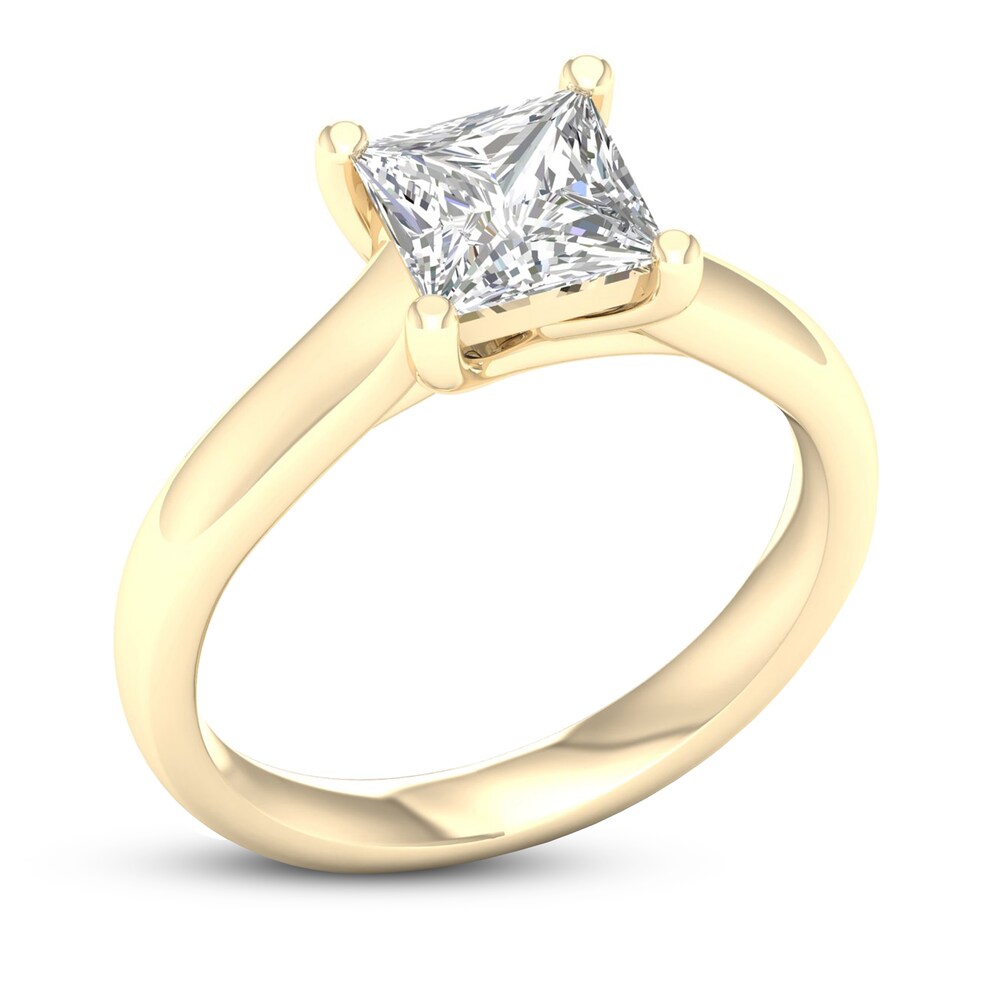 Diamond Solitaire Ring 2 ct tw Princess-cut 14K Yellow Gold (I2/I) oq74BKjq