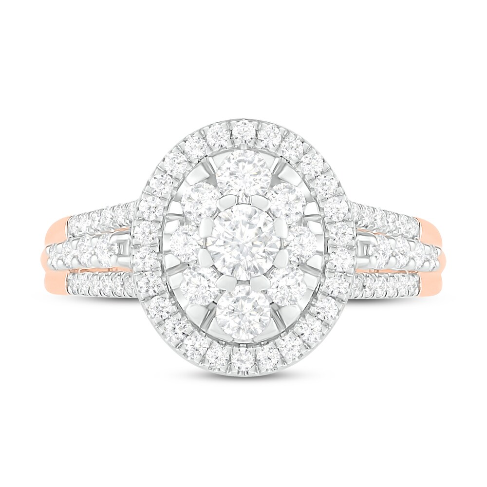 Diamond Engagement Ring 1 ct tw Round 14K Rose Gold p25DPQxk