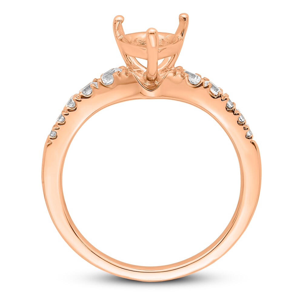 Diamond Engagement Ring Setting 1/3 ct tw Round 14K Rose Gold pEQgVIhv