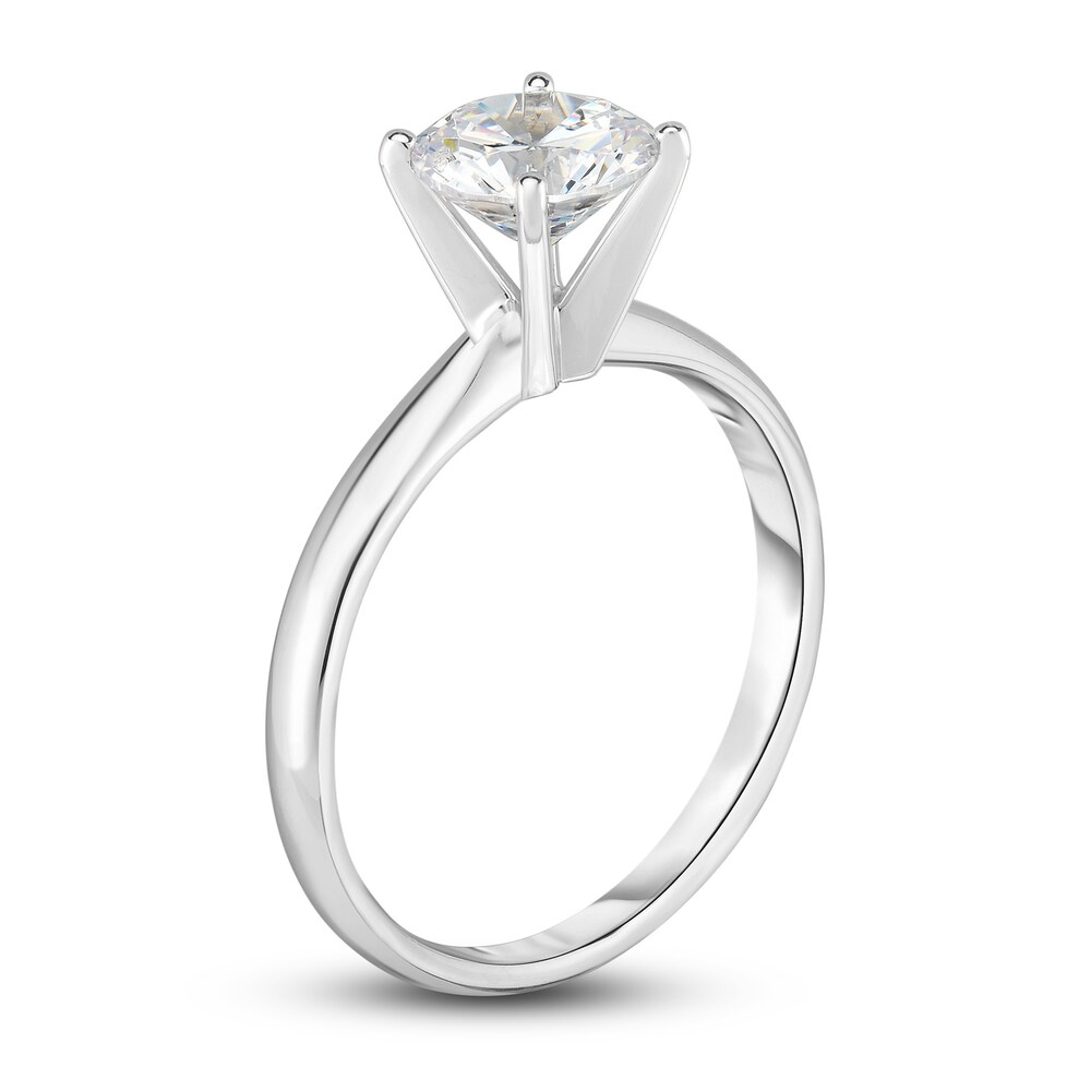 Diamond Solitaire Engagement Ring 1/3 ct tw Round 14K White Gold (I2/I) pNibPwyx