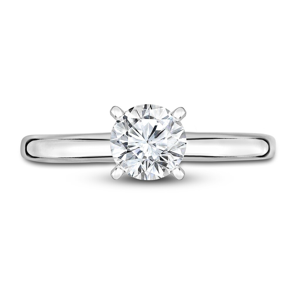 Diamond Solitaire Engagement Ring 1/3 ct tw Round 14K White Gold (I2/I) pNibPwyx