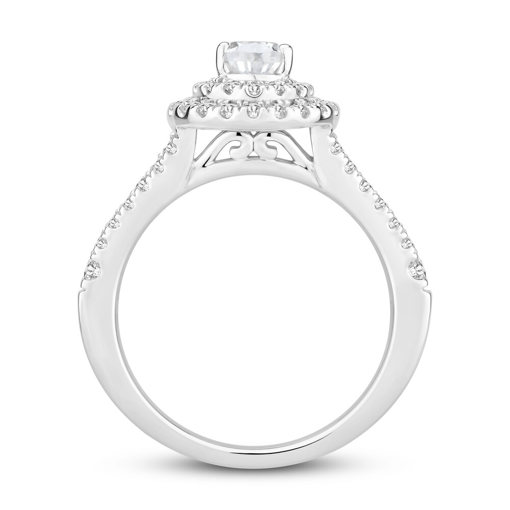 Diamond Engagement Ring 1 ct tw Round/Pear-shaped 14K White Gold pSyHlEWZ