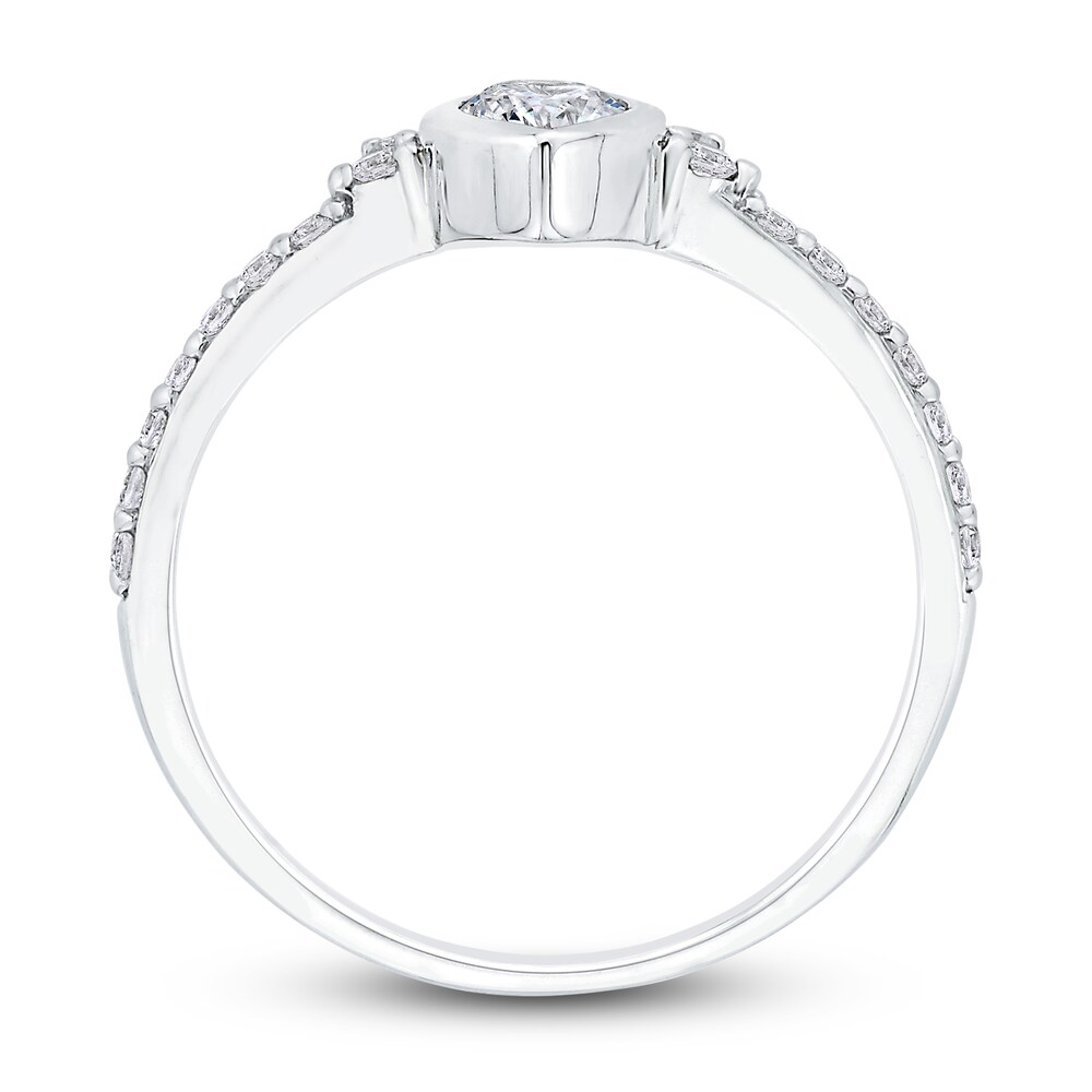 Diamond Engagement Ring 5/8 ct tw Pear-shaped/Round 14K White Gold pYmEtKvy