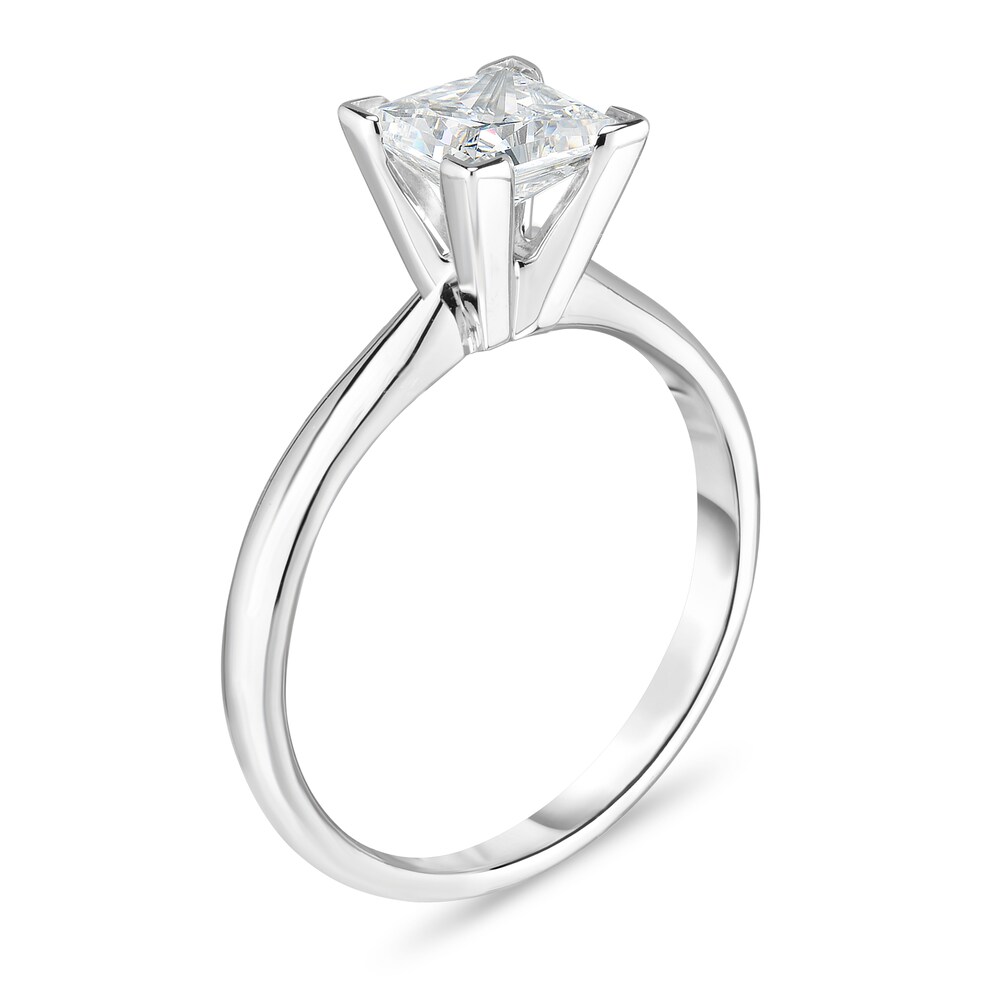 Diamond Solitaire Ring 5/8 ct tw Princess 14K White Gold (I1/I) pkI6t2j8