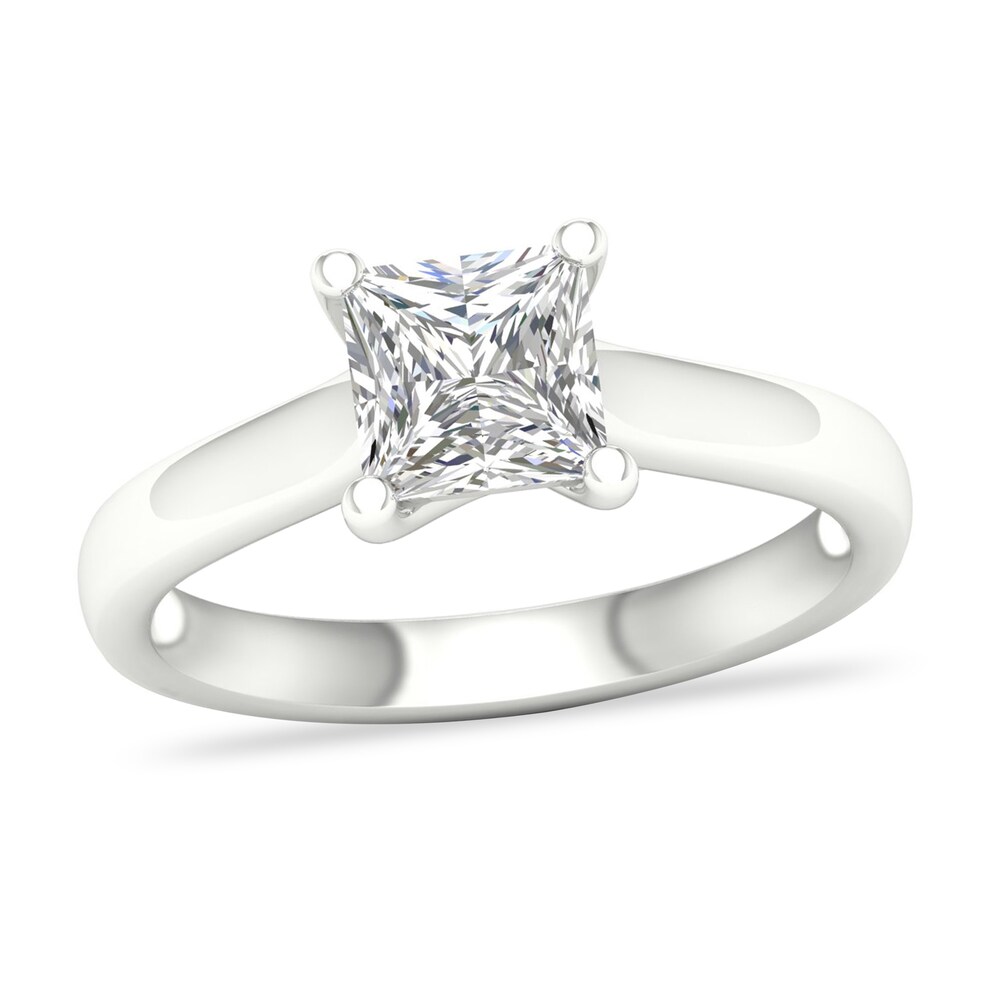 Diamond Solitaire Ring 1-1/2 ct tw Princess-cut 14K White Gold (I2/I) pzoH4tvm [pzoH4tvm]