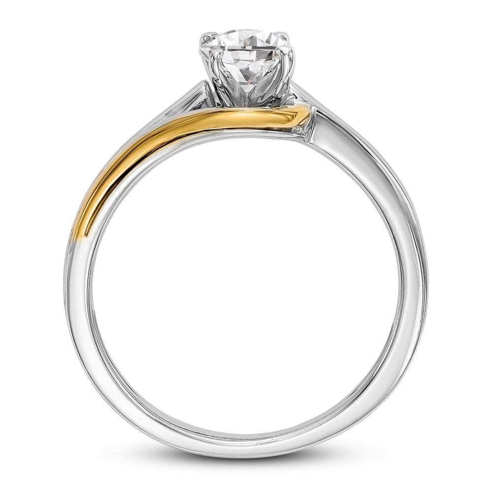 Diamond Solitaire Engagement Ring 1/2 ct tw Round 14K Two-Tone Gold (I1/I) qGtWeXNq