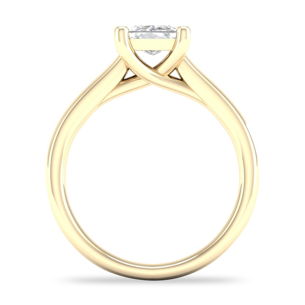 Diamond Solitaire Ring 1-1/2 ct tw Princess-cut 14K Yellow Gold (I1/I) qHYY49F9