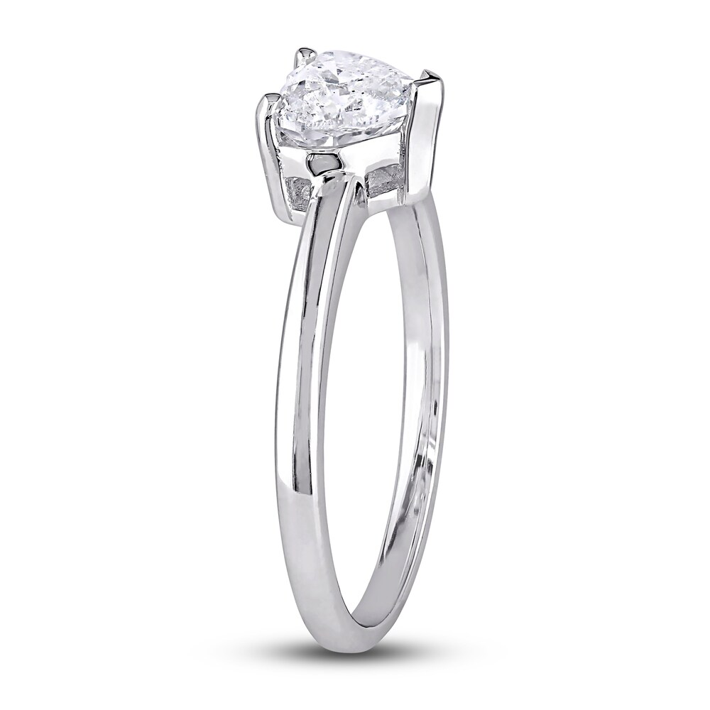 Diamond Solitaire Ring 1 ct tw Heart 14K White Gold (H/I1) qVr5DUnH