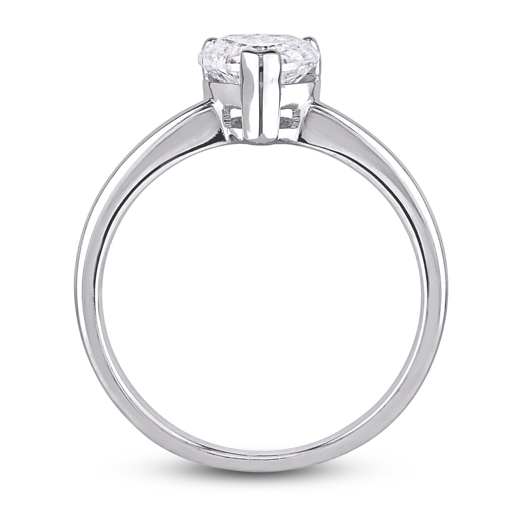 Diamond Solitaire Ring 1 ct tw Heart 14K White Gold (H/I1) qVr5DUnH