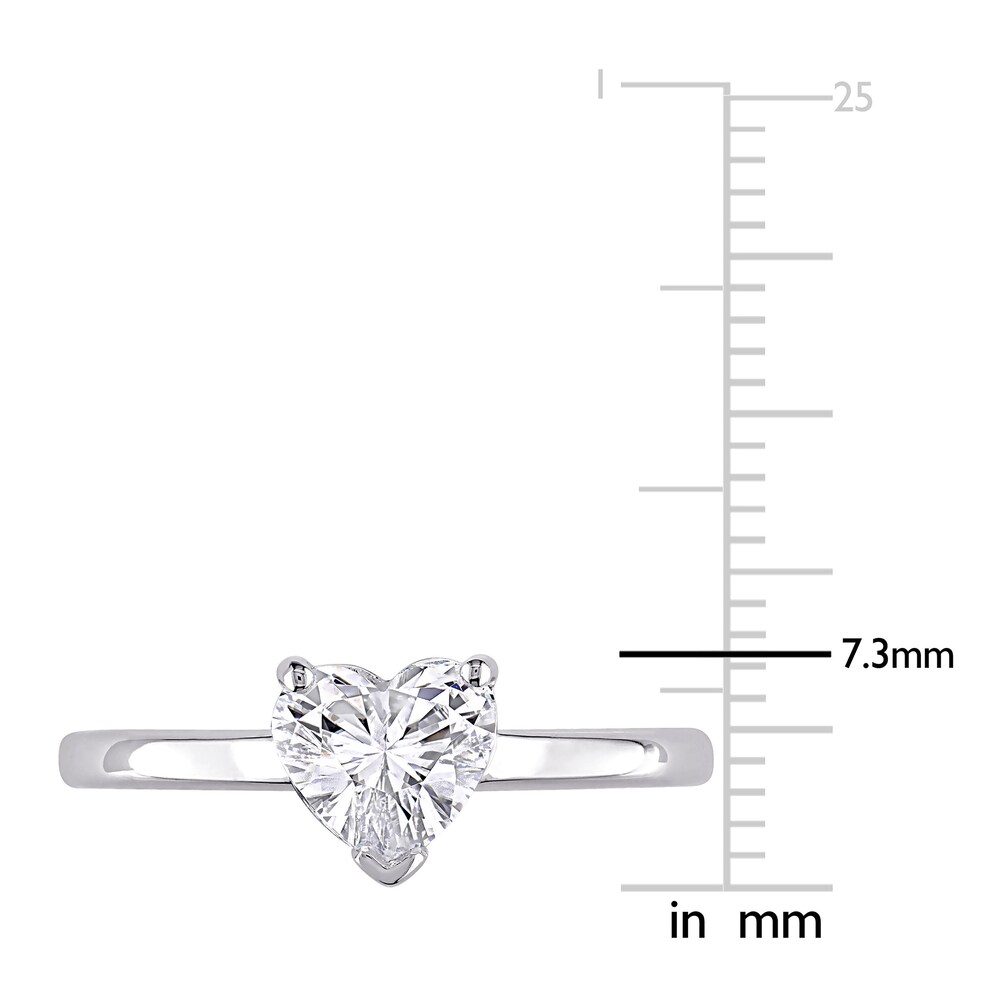 Diamond Solitaire Ring 1 ct tw Heart 14K White Gold (H/I1) qVr5DUnH