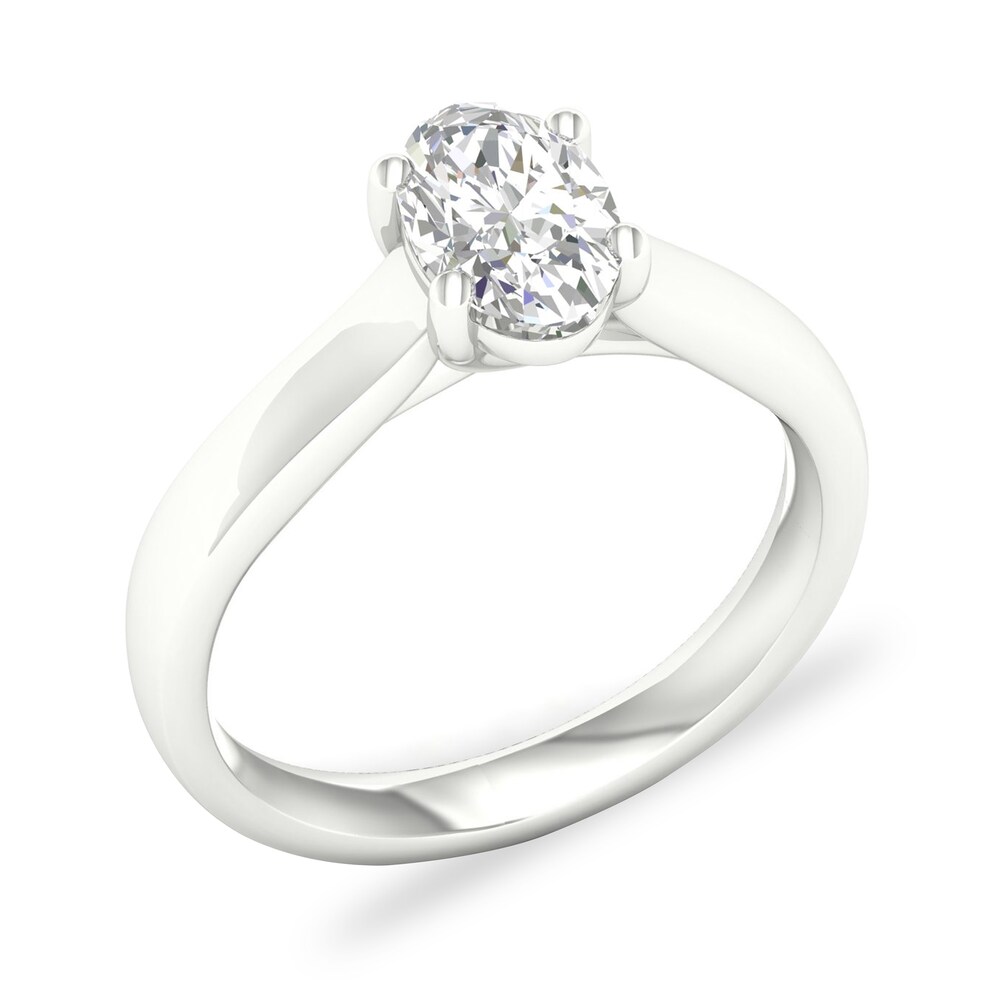 Diamond Solitaire Ring 1 ct tw Oval-cut Platinum (SI2/I) qY4T4Jne