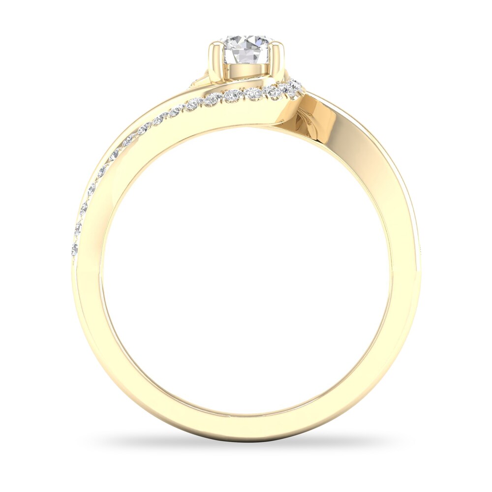 Diamond Ring 1/2 ct tw Round-cut 14K Yellow Gold qZfrG1Y7