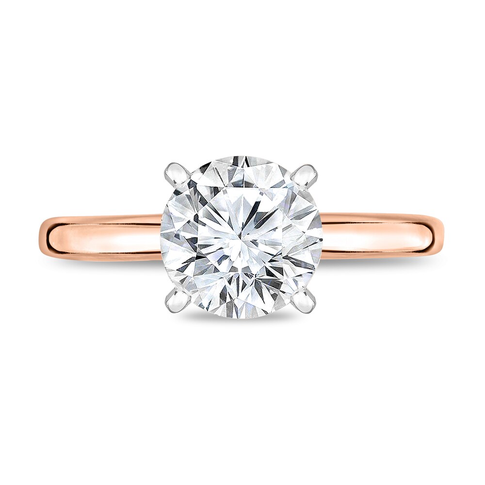 Diamond Solitaire Ring 1-1/3 ct tw Round 14K Rose Gold (I2/I) qjALKBTt