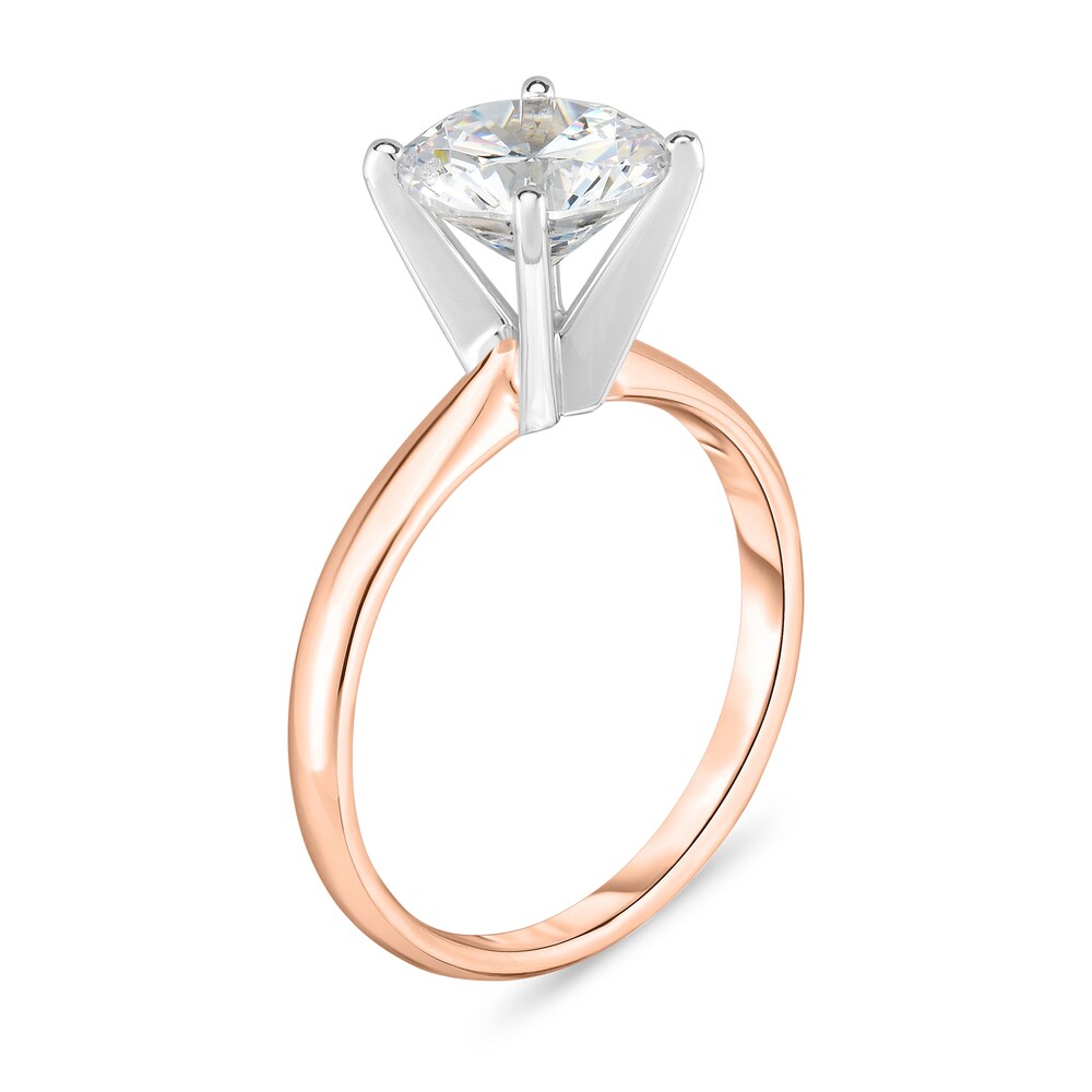 Diamond Solitaire Ring 1-1/3 ct tw Round 14K Rose Gold (I2/I) qjALKBTt