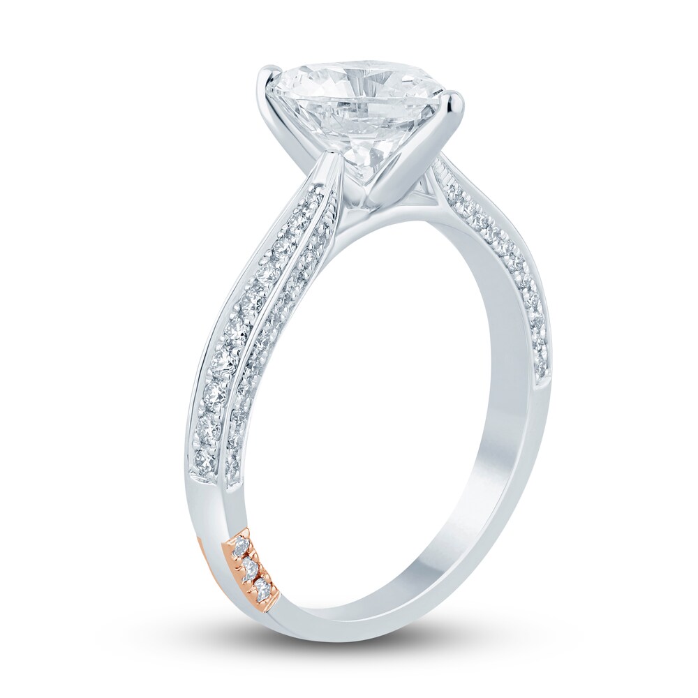 Pnina Tornai Diamond Heart Engagement Ring 2-1/3 ct tw Round 14K White Gold qsBObSkn