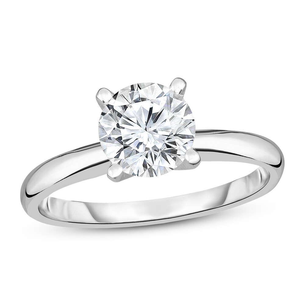 Diamond Solitaire Ring 1/2 ct tw Round 14K White Gold (I1/I) rRqT0mQz