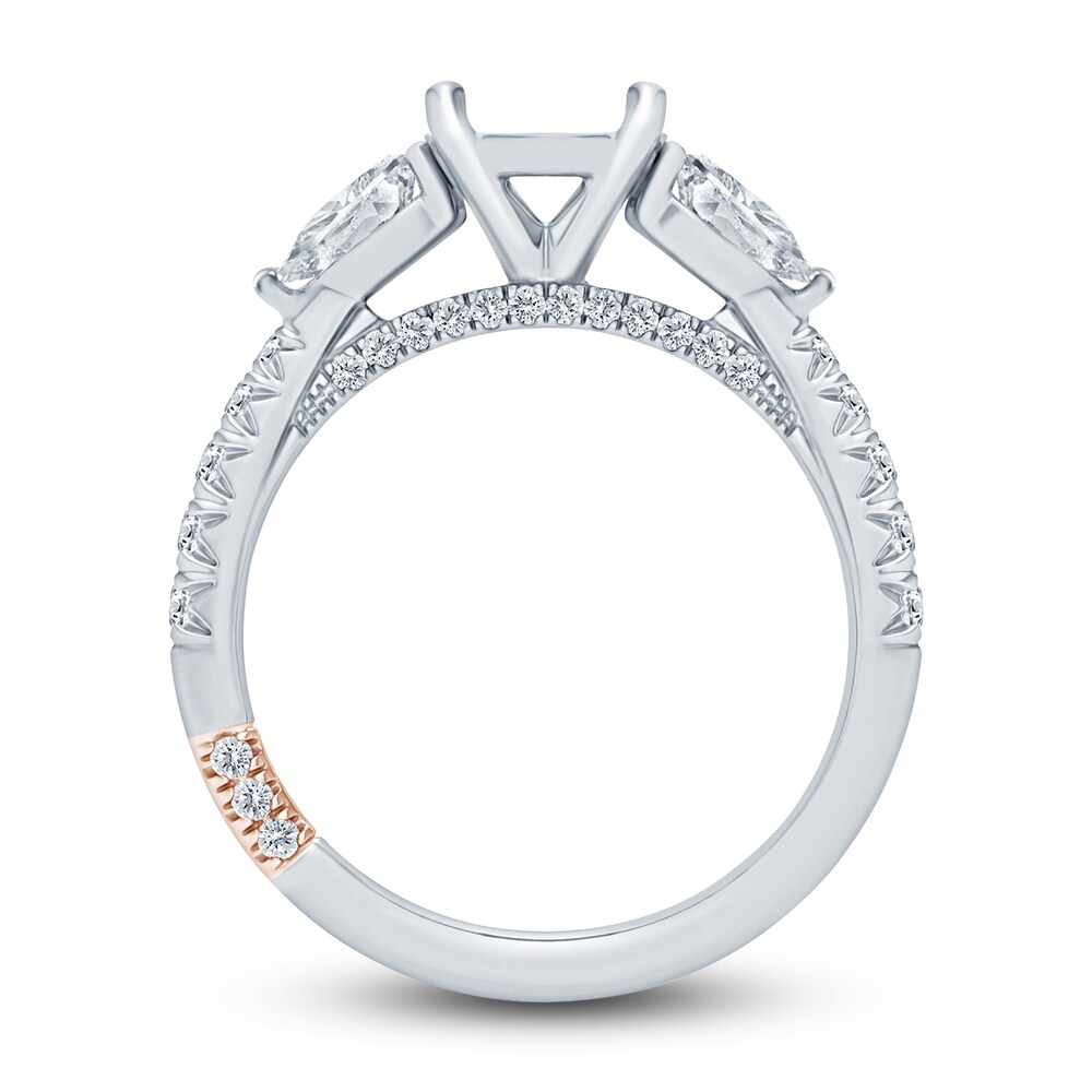 Pnina Tornai Lab-Created Diamond Engagement Ring Setting 1 ct tw Round 14K White Gold ra0YLZPU