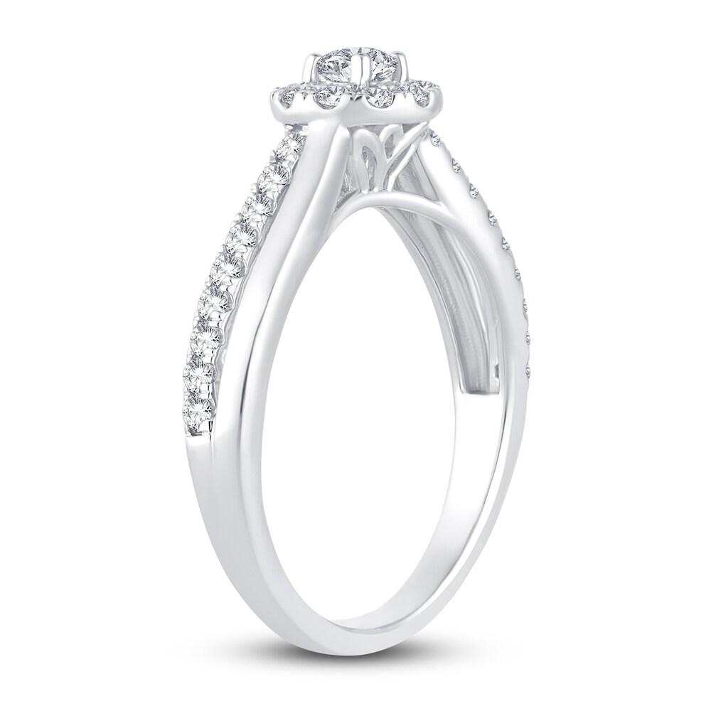 Diamond Ring 1/2 ct tw Round 14K White Gold s3wHuXme