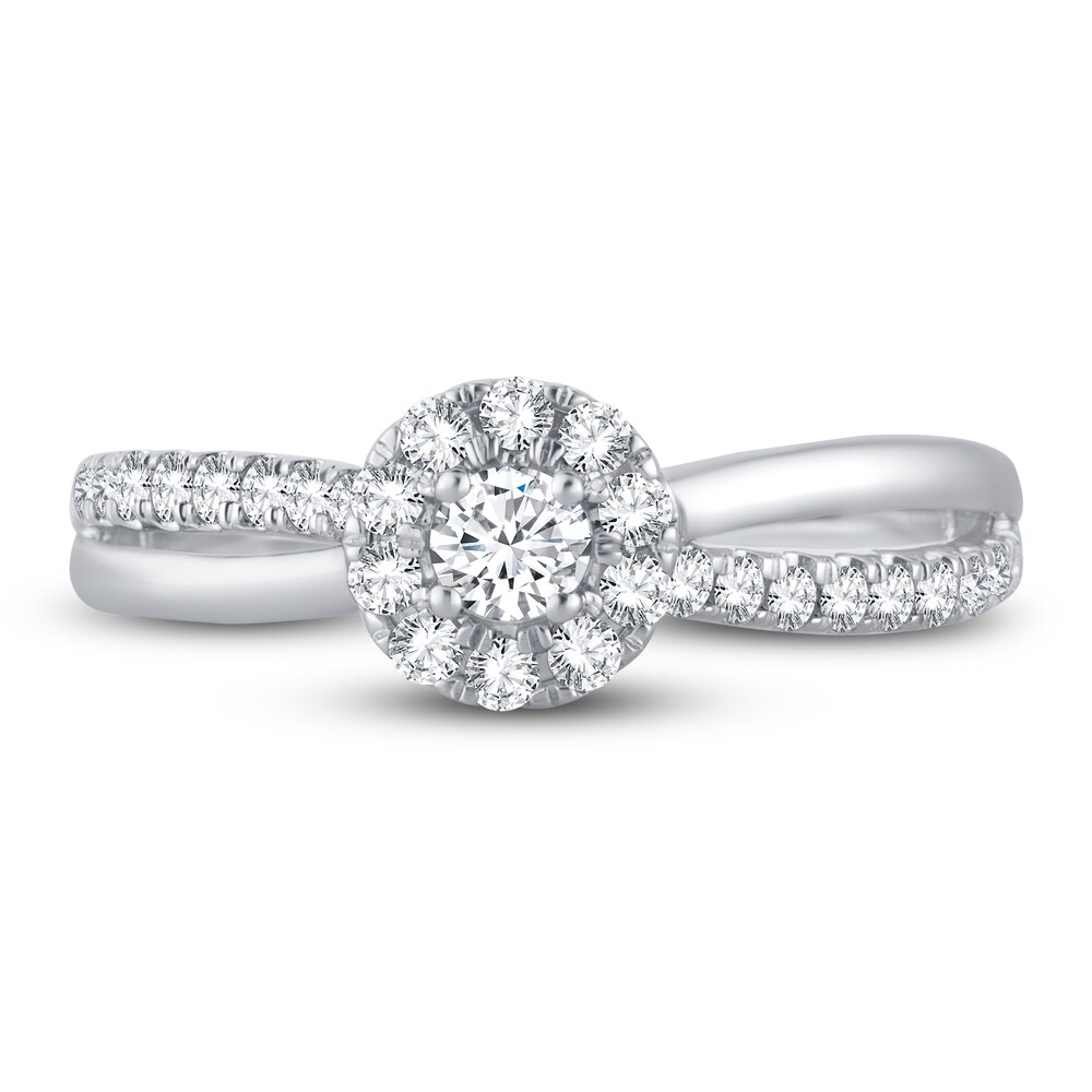 Diamond Ring 1/2 ct tw Round 14K White Gold s3wHuXme