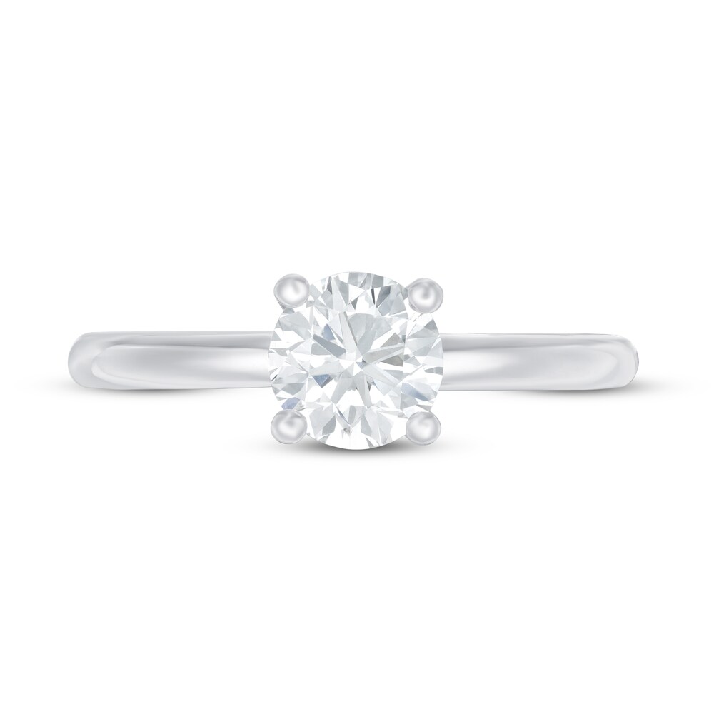 Lab-Created Diamond Ring 1 ct tw Round 14K White Gold (SI2/F) s6XoFe4l