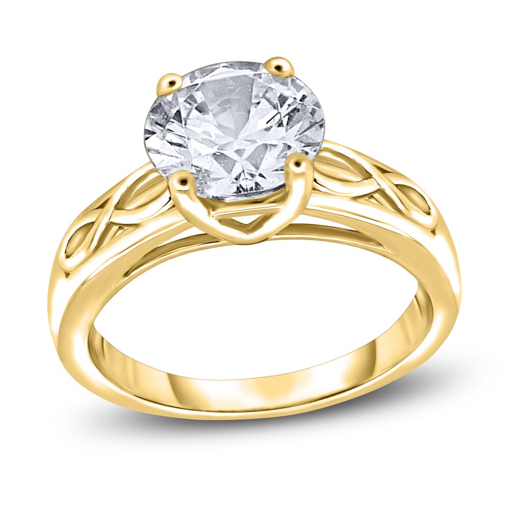 Diamond Solitaire Infinity Engagement Ring 2 ct tw Round 14K Yellow Gold (I2/I) sDG8uBR1 [sDG8uBR1]