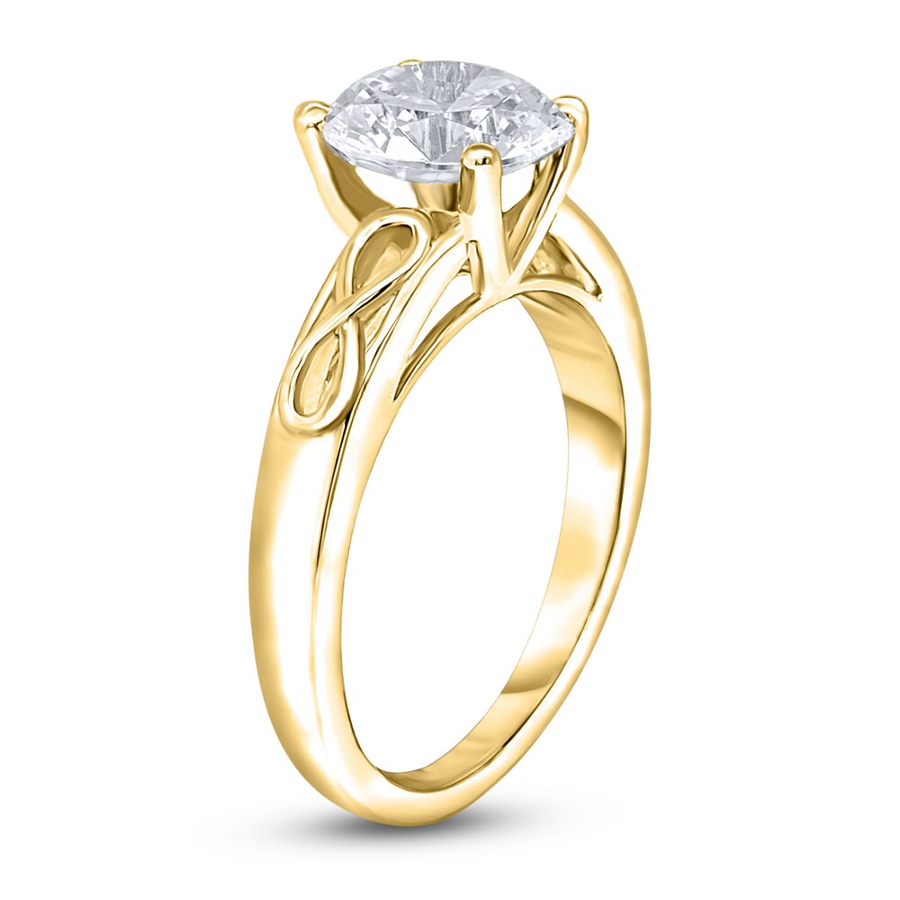 Diamond Solitaire Infinity Engagement Ring 2 ct tw Round 14K Yellow Gold (I2/I) sDG8uBR1