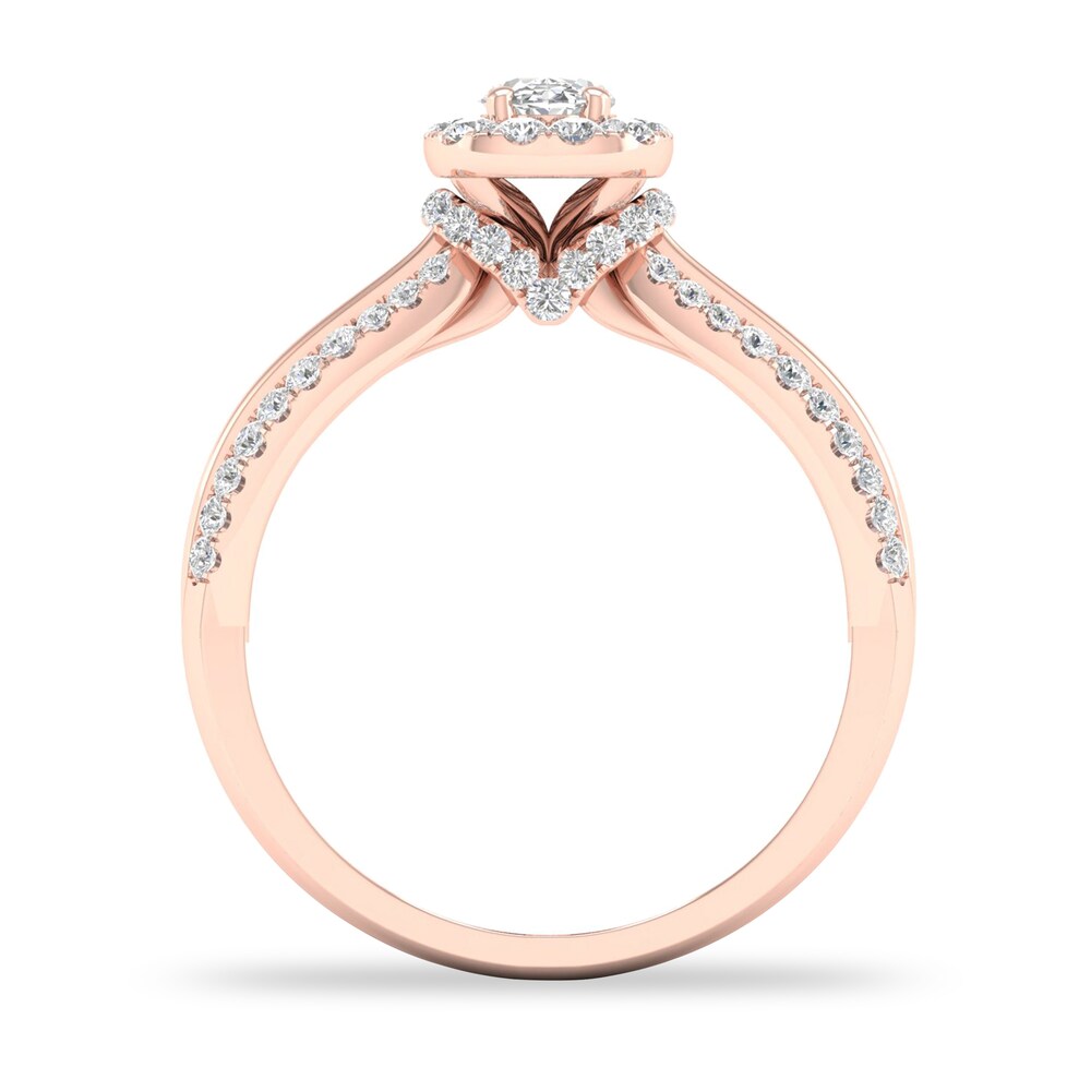 Diamond Ring 3/4 ct tw Round-cut 14K Rose Gold sDpIVckh