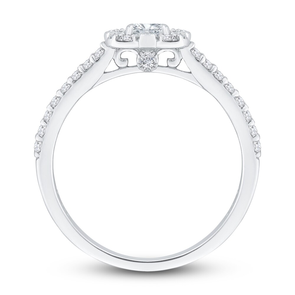 Diamond Engagement Ring 5/8 ct tw Round 14K White Gold sYOkcBr9