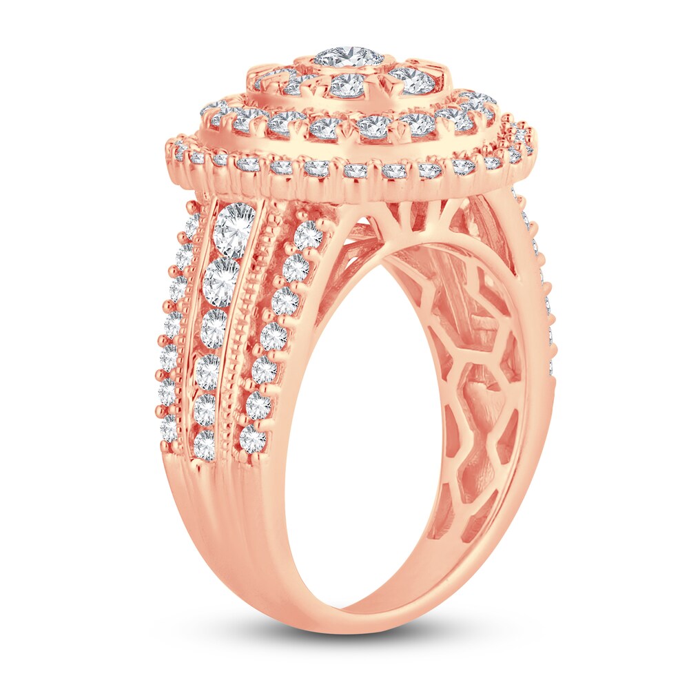 Diamond Ring 2 ct tw Round 14K Rose Gold sZpoi7d1