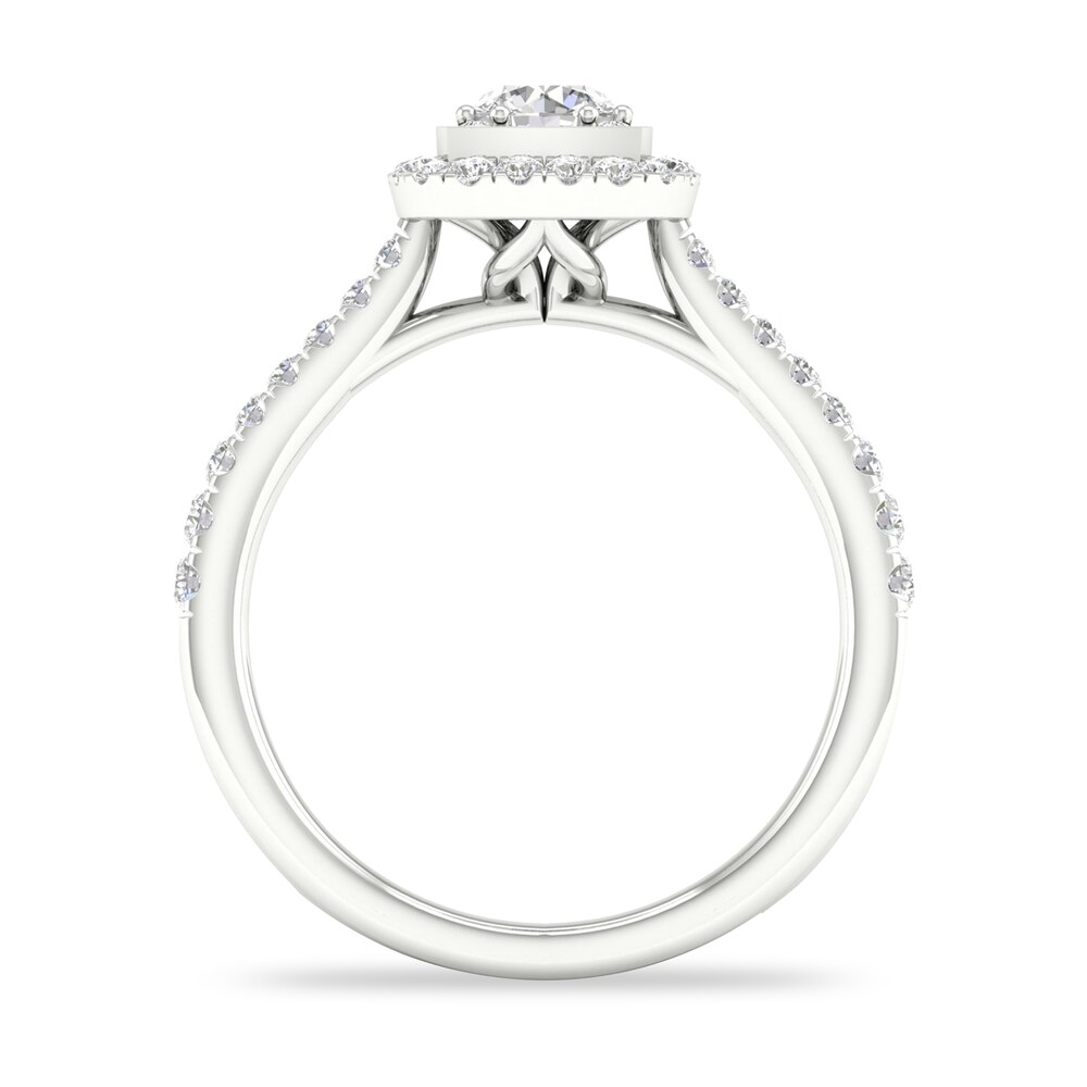 Diamond Ring 3/4 ct tw Round-cut 14K White Gold sfYGmze2