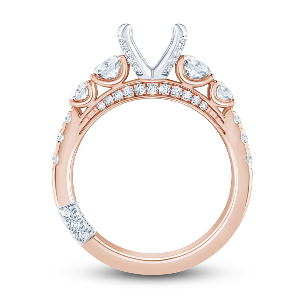 Pnina Tornai Lab-Created Diamond Engagement Ring Setting 1-1/4 ct tw Round 14K Rose Gold t5LBnLKc