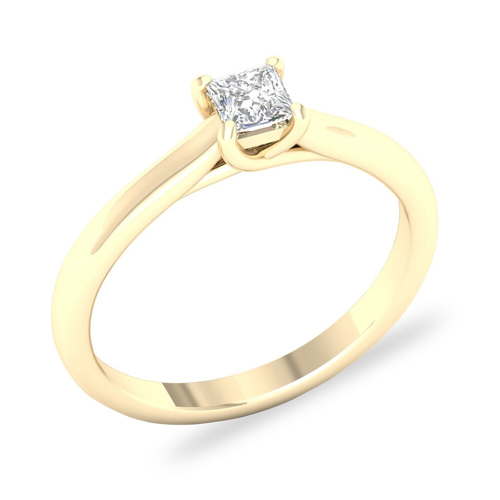 Diamond Solitaire Ring 1/3 ct tw Princess-cut 14K Yellow Gold (SI2/I) tDhxcvu6