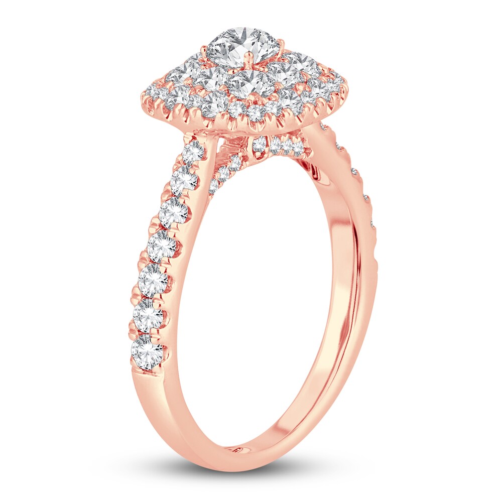 Diamond Engagement Ring 1-1/2 ct tw Round 14K Rose Gold tGbgsfyn