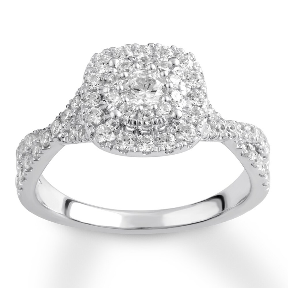 Diamond Engagement Ring 1 ct tw Round-cut 14K White Gold tMghILOa