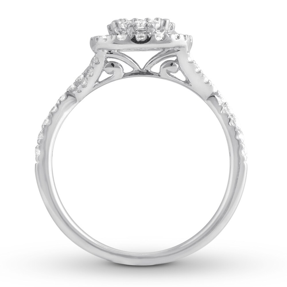 Diamond Engagement Ring 1 ct tw Round-cut 14K White Gold tMghILOa